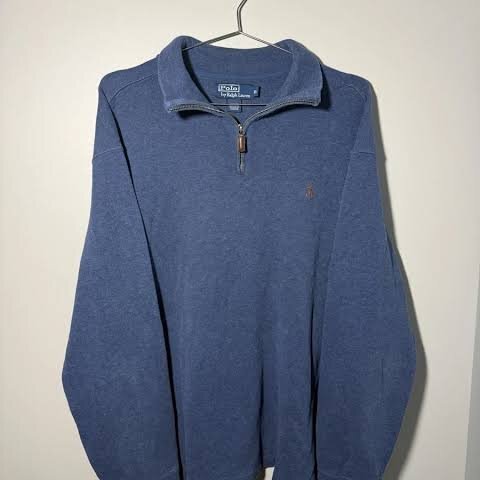Ralph Lauren Quarter-Zip Pullover Second Hand UK - pre-owned Ralph Lauren UK