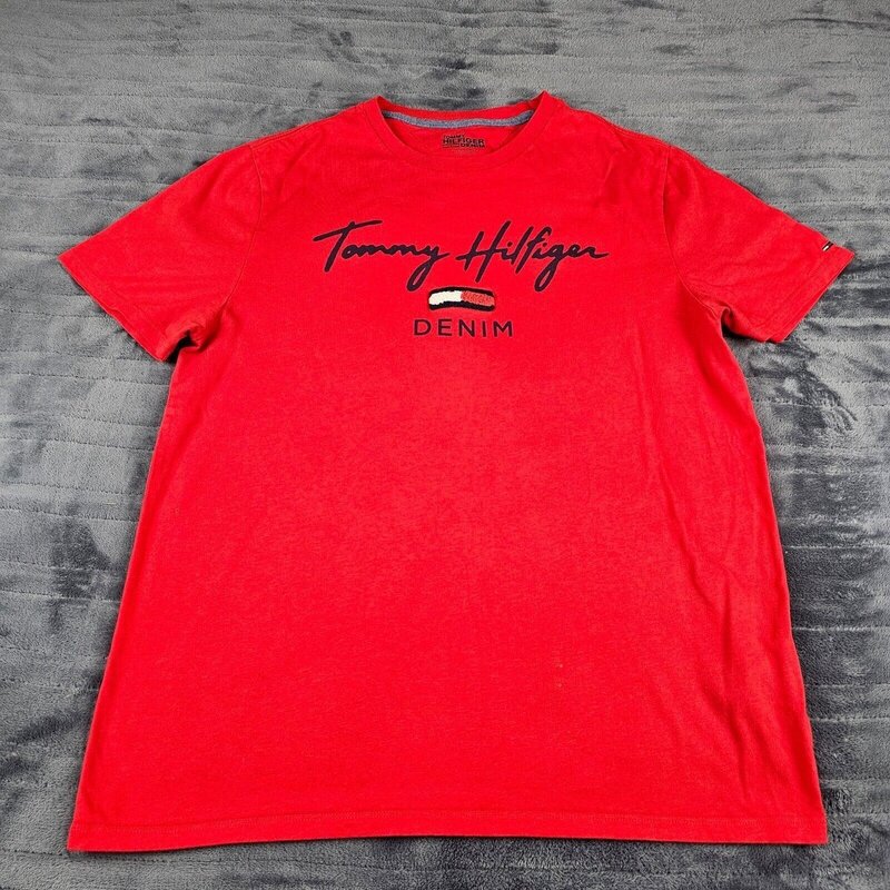 Tommy Hilfiger Script Logo T-Shirt Used - pre-owned Tommy Hilfiger UK